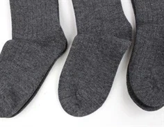 Minipop gray melange strømper bambus (6-pak)